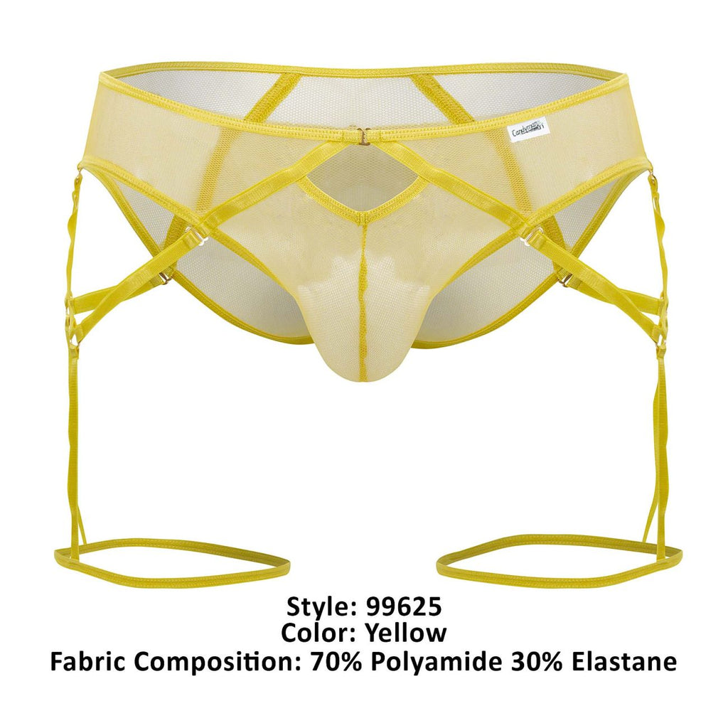 CandyMan 99625 Mesh Garter Briefs Color Yellow - DealByEthan.gay loves CandyMan