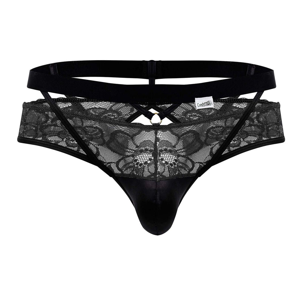 CandyMan 99627 Lace Jockstrap Color Black - DealByEthan.gay loves CandyMan