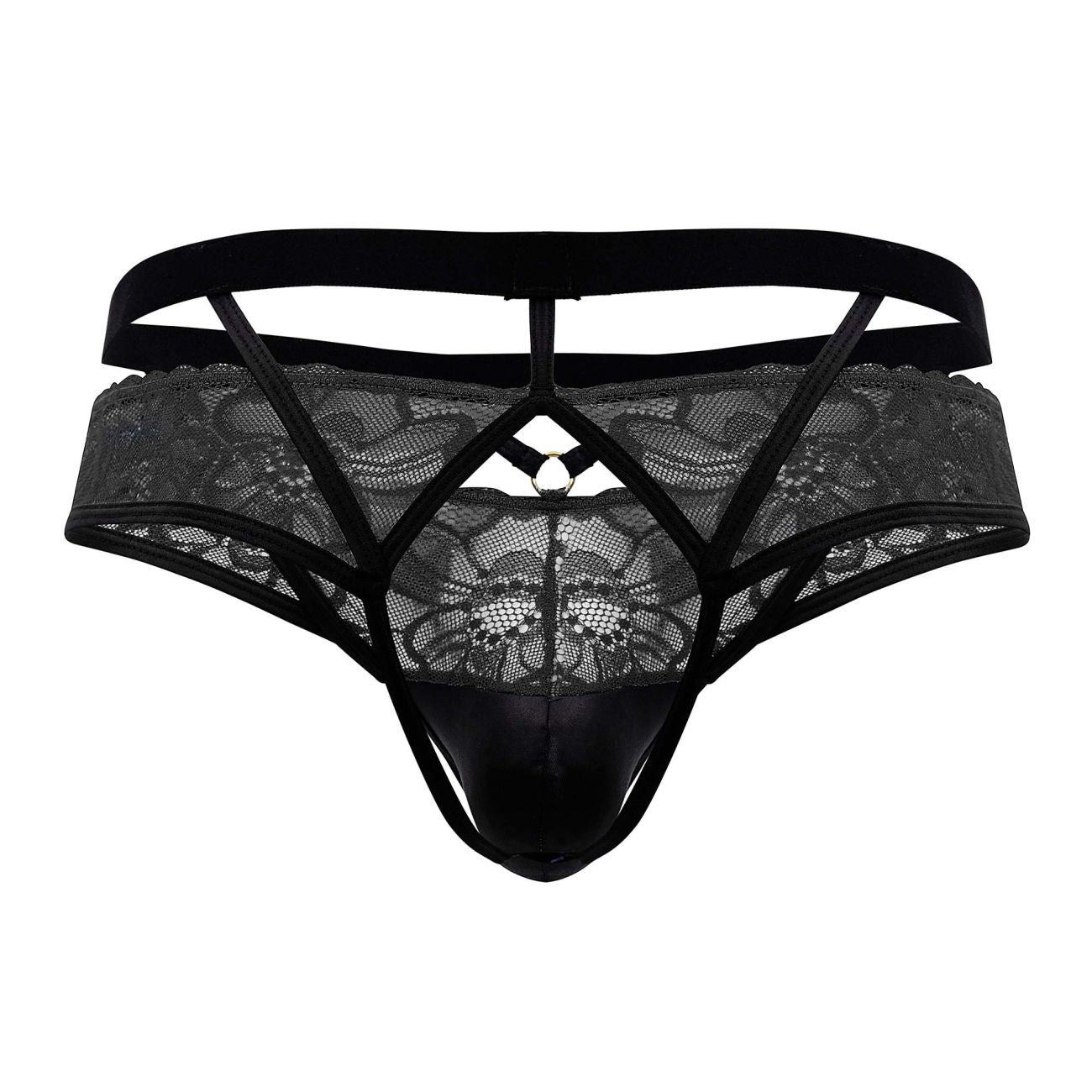 CandyMan 99627 Lace Jockstrap Color Black - DealByEthan.gay loves CandyMan