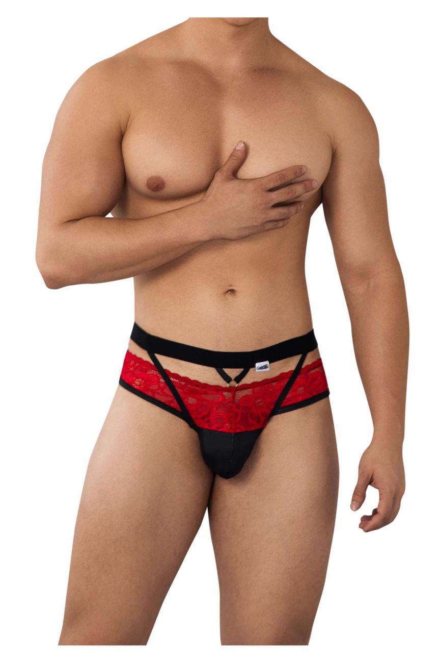CandyMan 99627 Lace Jockstrap Color Red - DealByEthan.gay loves CandyMan