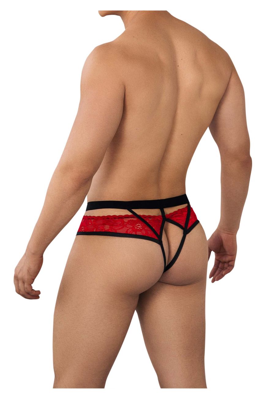 CandyMan 99627 Lace Jockstrap Color Red - DealByEthan.gay loves CandyMan