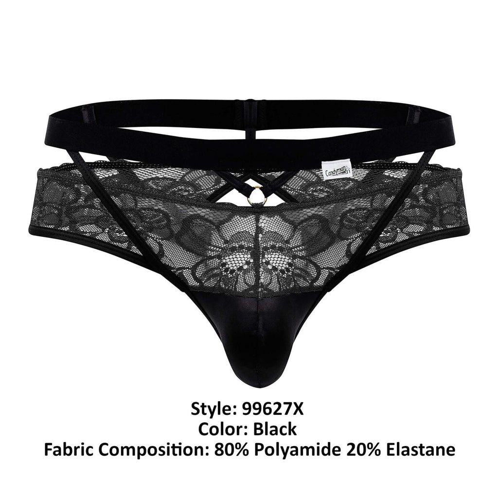 CandyMan 99627X Lace Jockstrap Color Black - DealByEthan.gay loves CandyMan