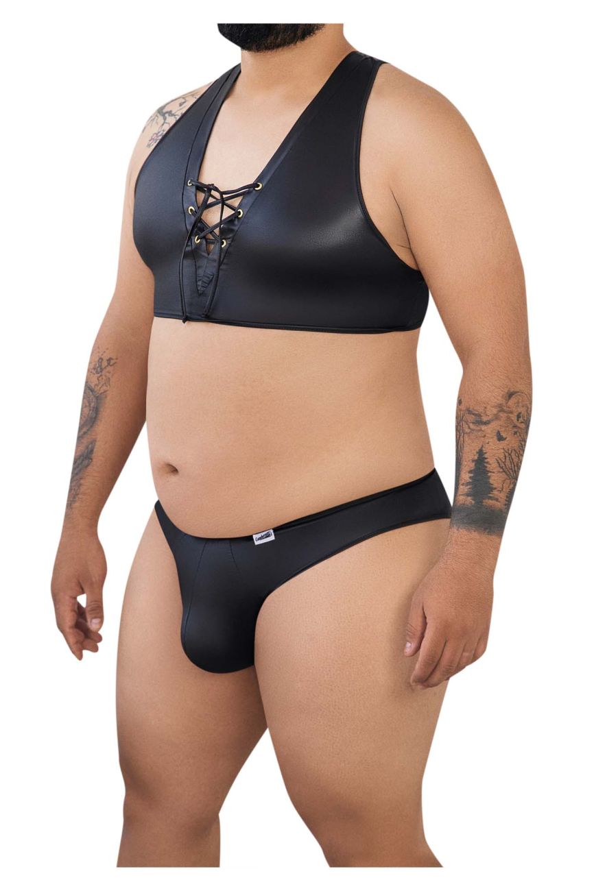 CandyMan 99628X Top and Brief Two Piece Set Color Black - DealByEthan.gay loves CandyMan