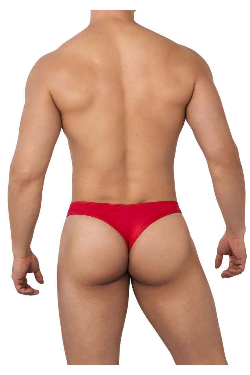 CandyMan 99629 Trunk and Thong Two Piece Set Color Red - DealByEthan.gay loves CandyMan