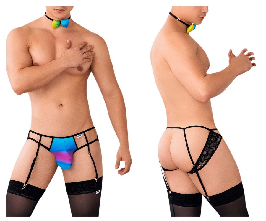 CandyMan 99630 Garter Jockstrap Color Rainbow - DealByEthan.gay loves CandyMan