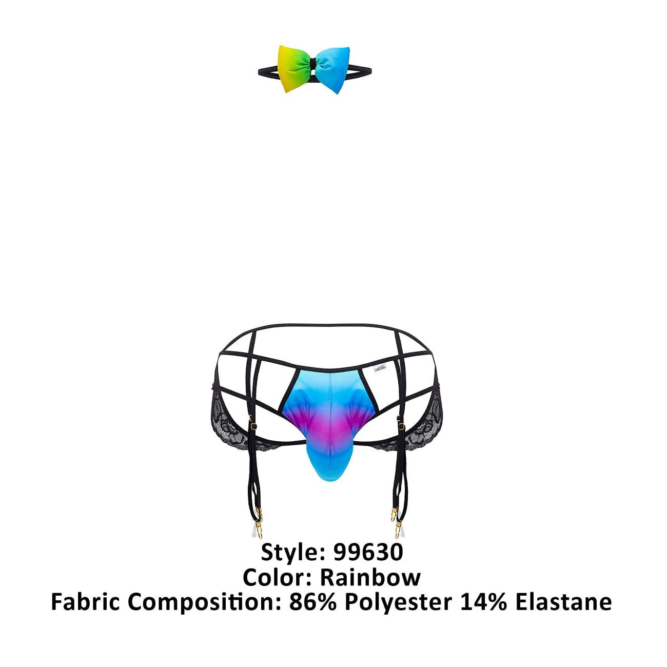 CandyMan 99630 Garter Jockstrap Color Rainbow - DealByEthan.gay loves CandyMan