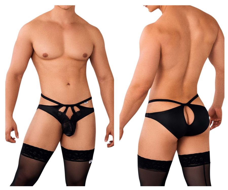 CandyMan 99632 Cut out Briefs Color Black - DealByEthan.gay loves CandyMan
