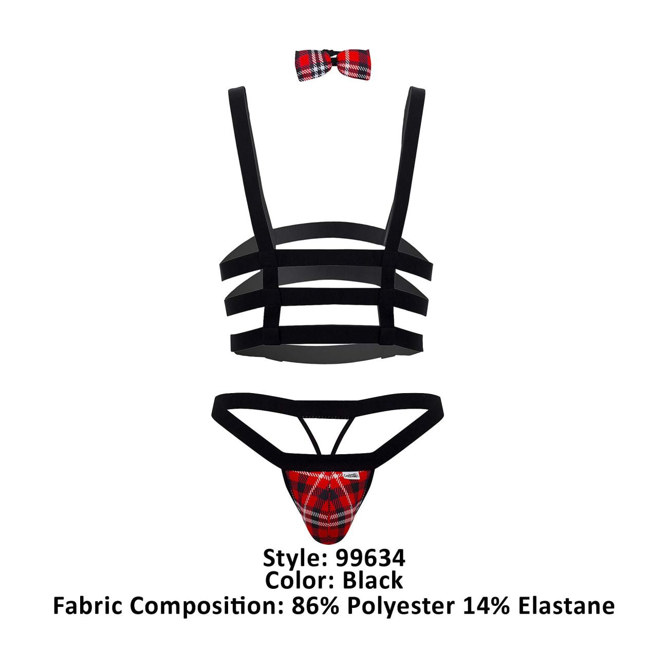 CandyMan 99634 Harness Two Piece Set Color Black - DealByEthan.gay loves CandyMan