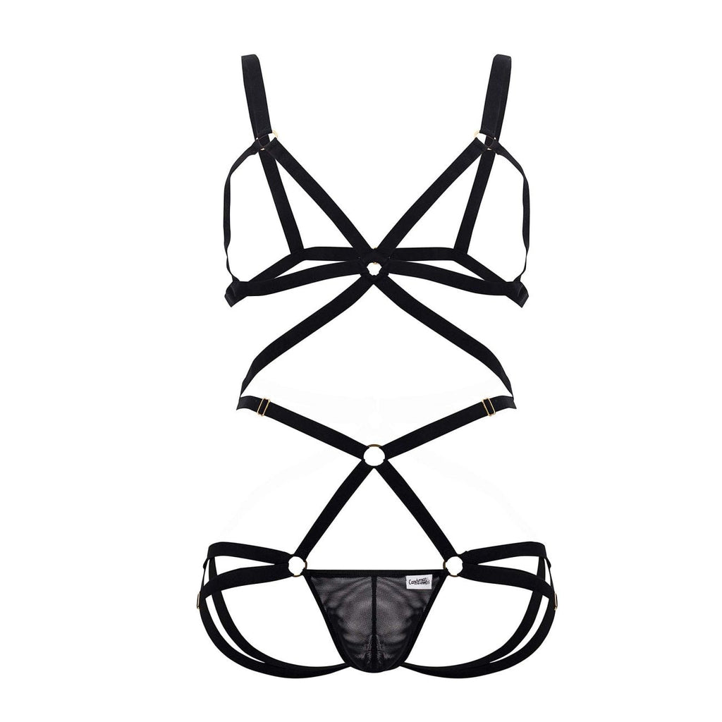 CandyMan 99635 Harness Two Piece Set Color Black - DealByEthan.gay loves CandyMan