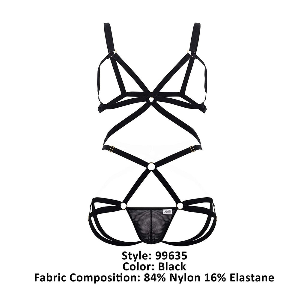 CandyMan 99635 Harness Two Piece Set Color Black - DealByEthan.gay loves CandyMan