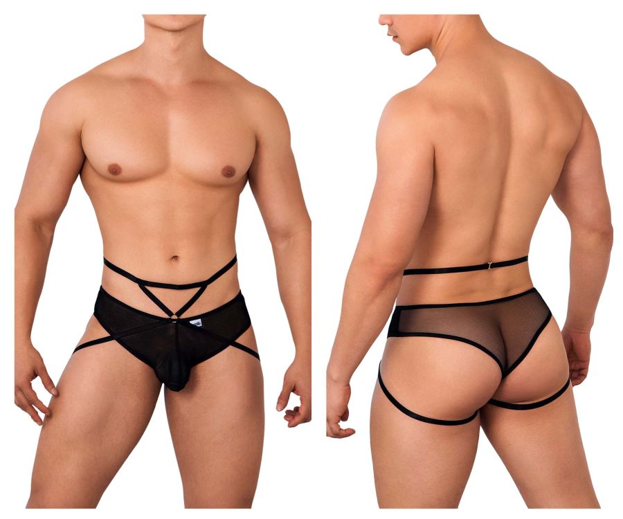 CandyMan 99640 Mesh Thongs Color Black - DealByEthan.gay loves CandyMan