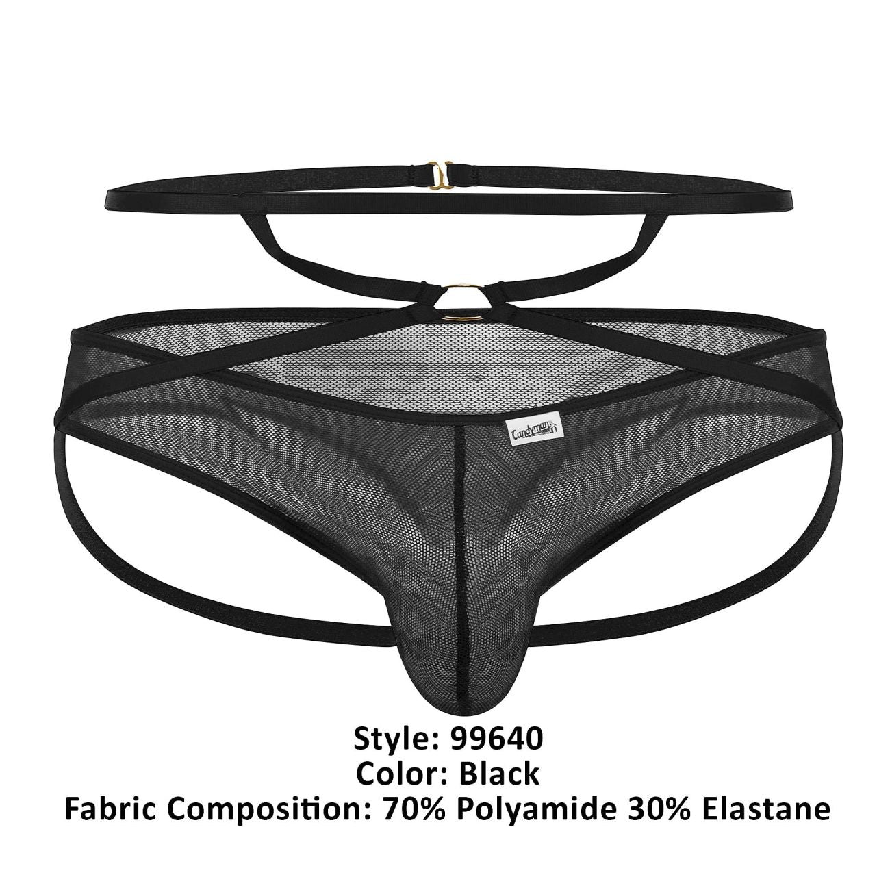 CandyMan 99640 Mesh Thongs Color Black - DealByEthan.gay loves CandyMan