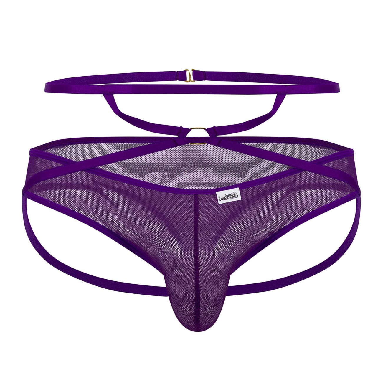 CandyMan 99640 Mesh Thongs Color Purple - DealByEthan.gay loves CandyMan