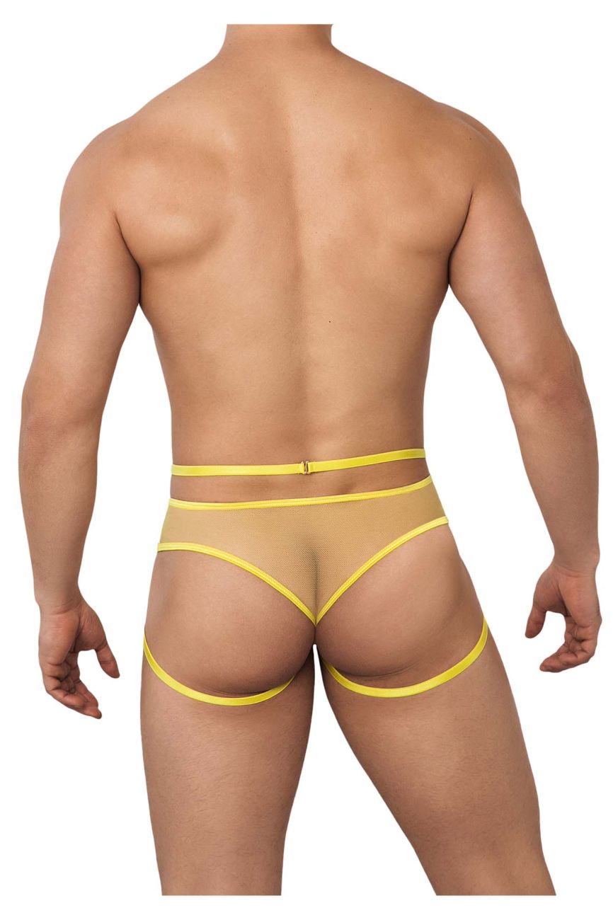 CandyMan 99640 Mesh Thongs Color Yellow - DealByEthan.gay loves CandyMan