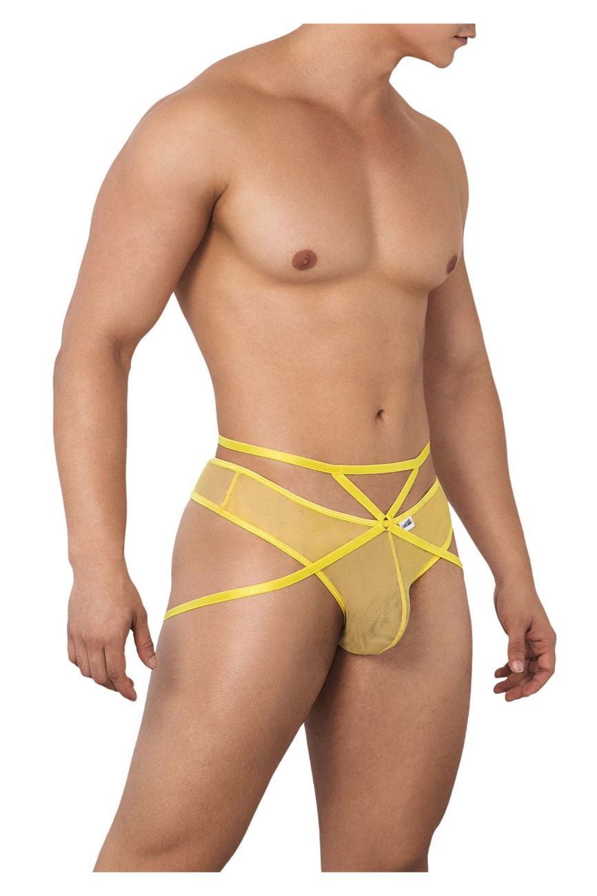 CandyMan 99640 Mesh Thongs Color Yellow - DealByEthan.gay loves CandyMan
