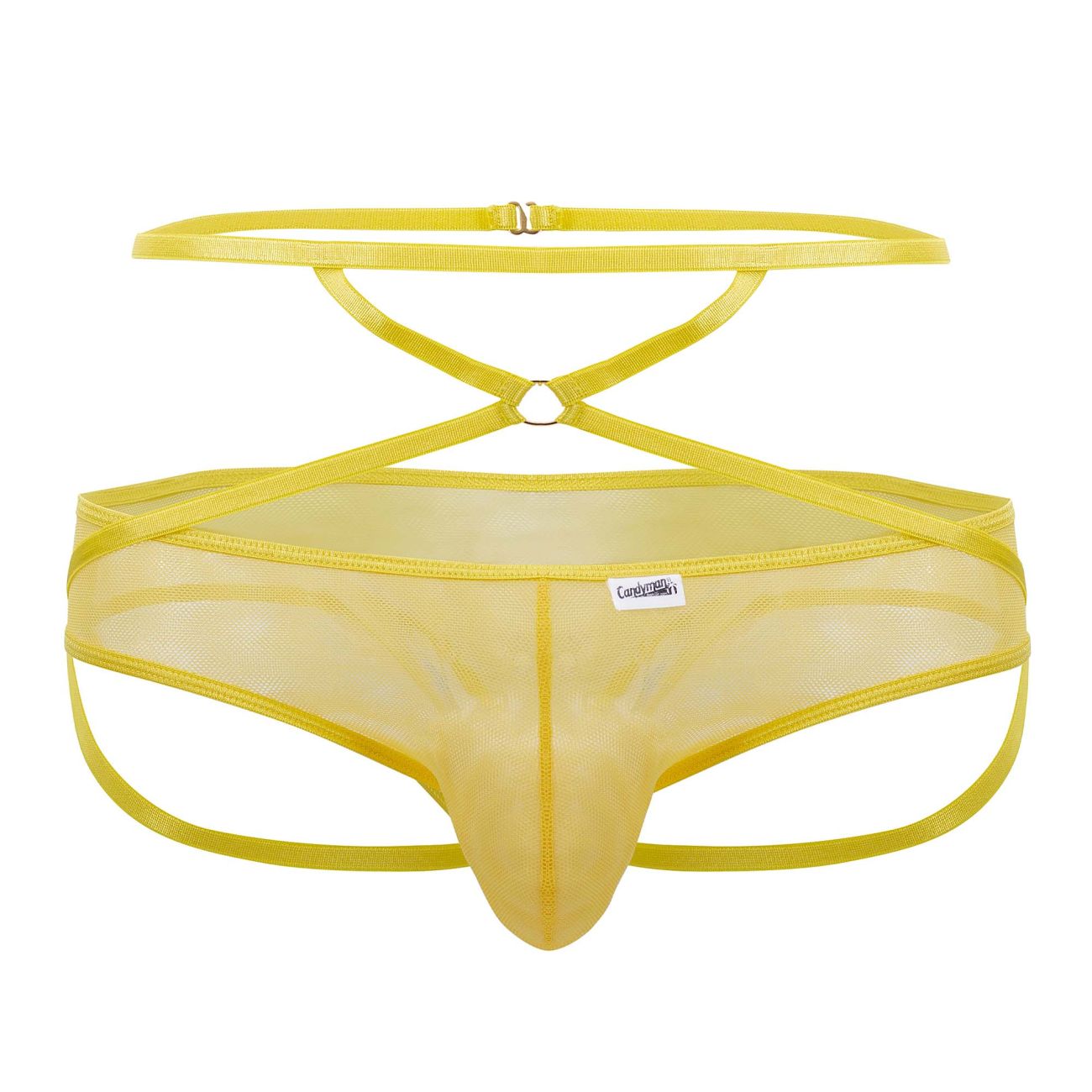 CandyMan 99640 Mesh Thongs Color Yellow - DealByEthan.gay loves CandyMan