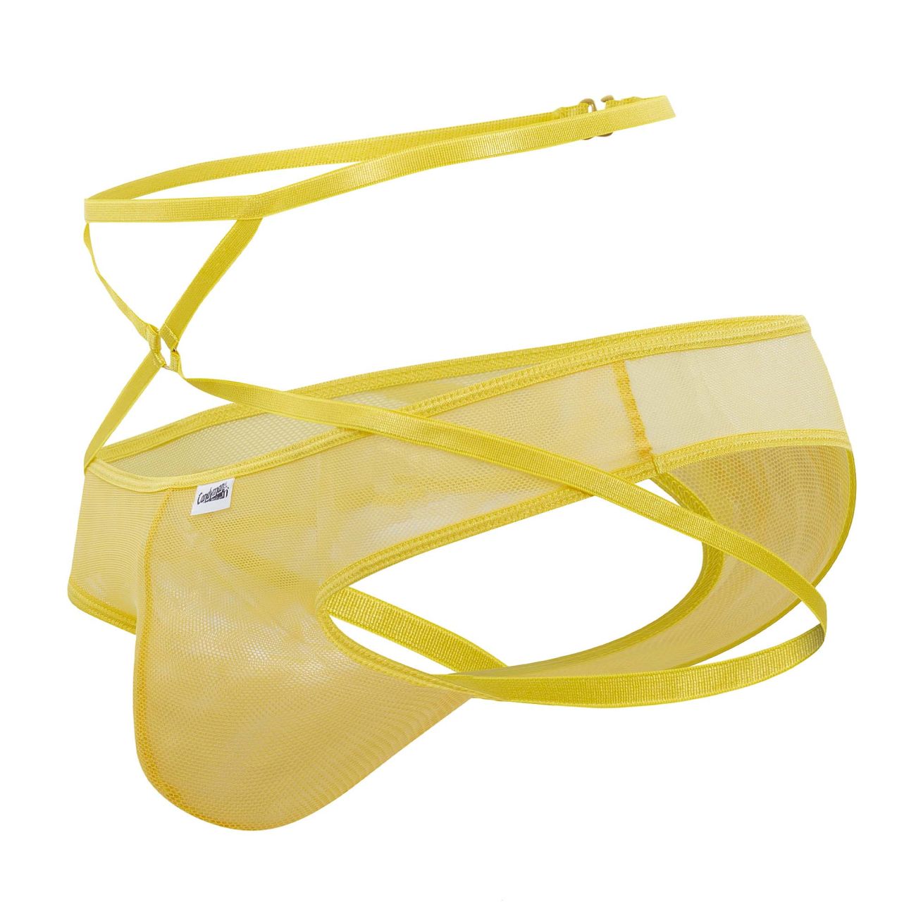 CandyMan 99640 Mesh Thongs Color Yellow - DealByEthan.gay loves CandyMan