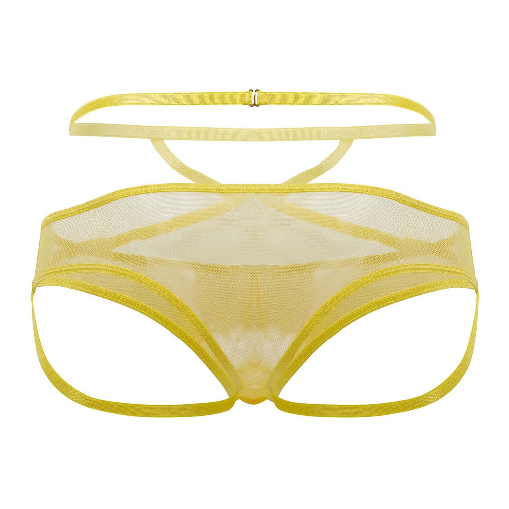 CandyMan 99640 Mesh Thongs Color Yellow - DealByEthan.gay loves CandyMan