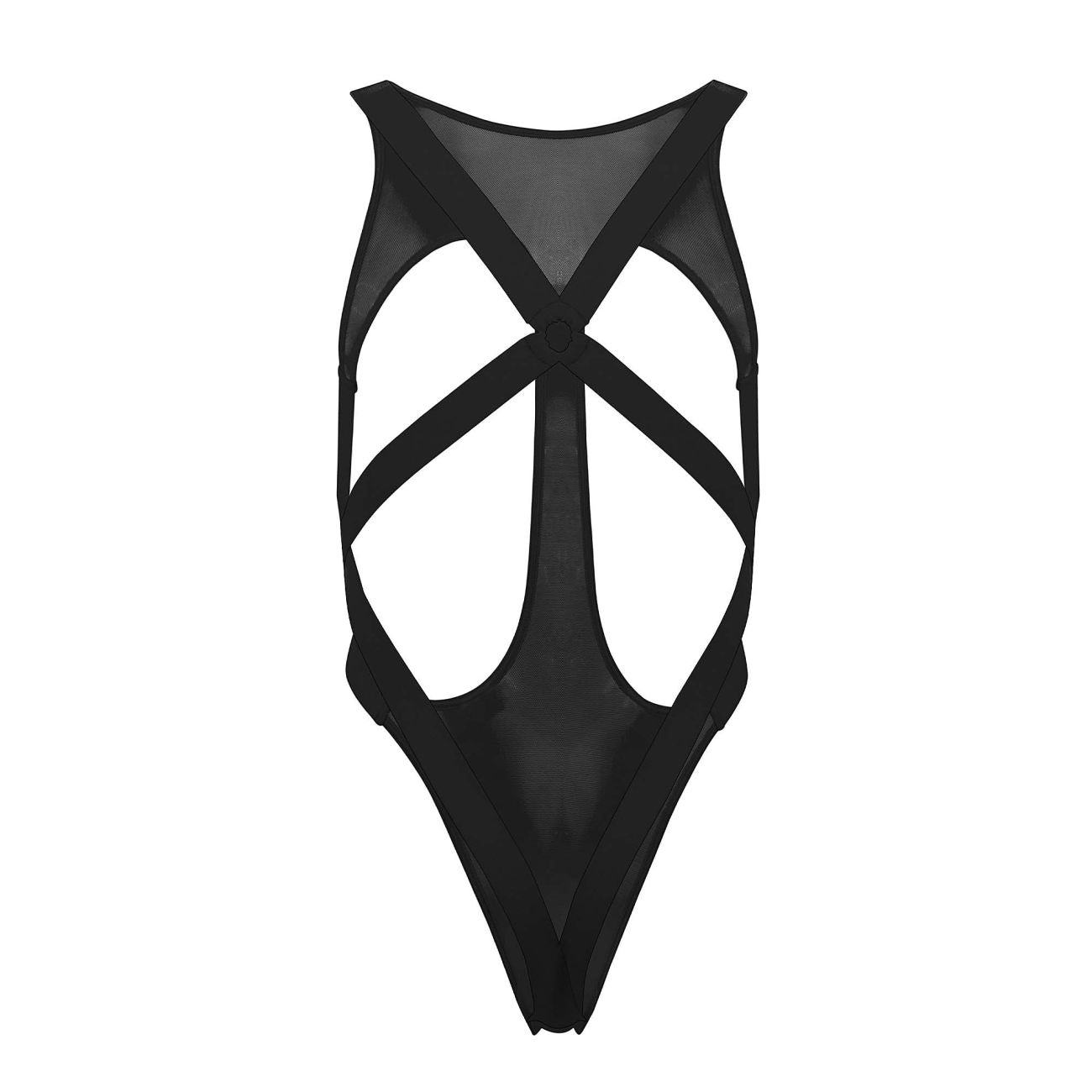 CandyMan 99643 Mesh Bodysuit Color Black - DealByEthan.gay loves CandyMan