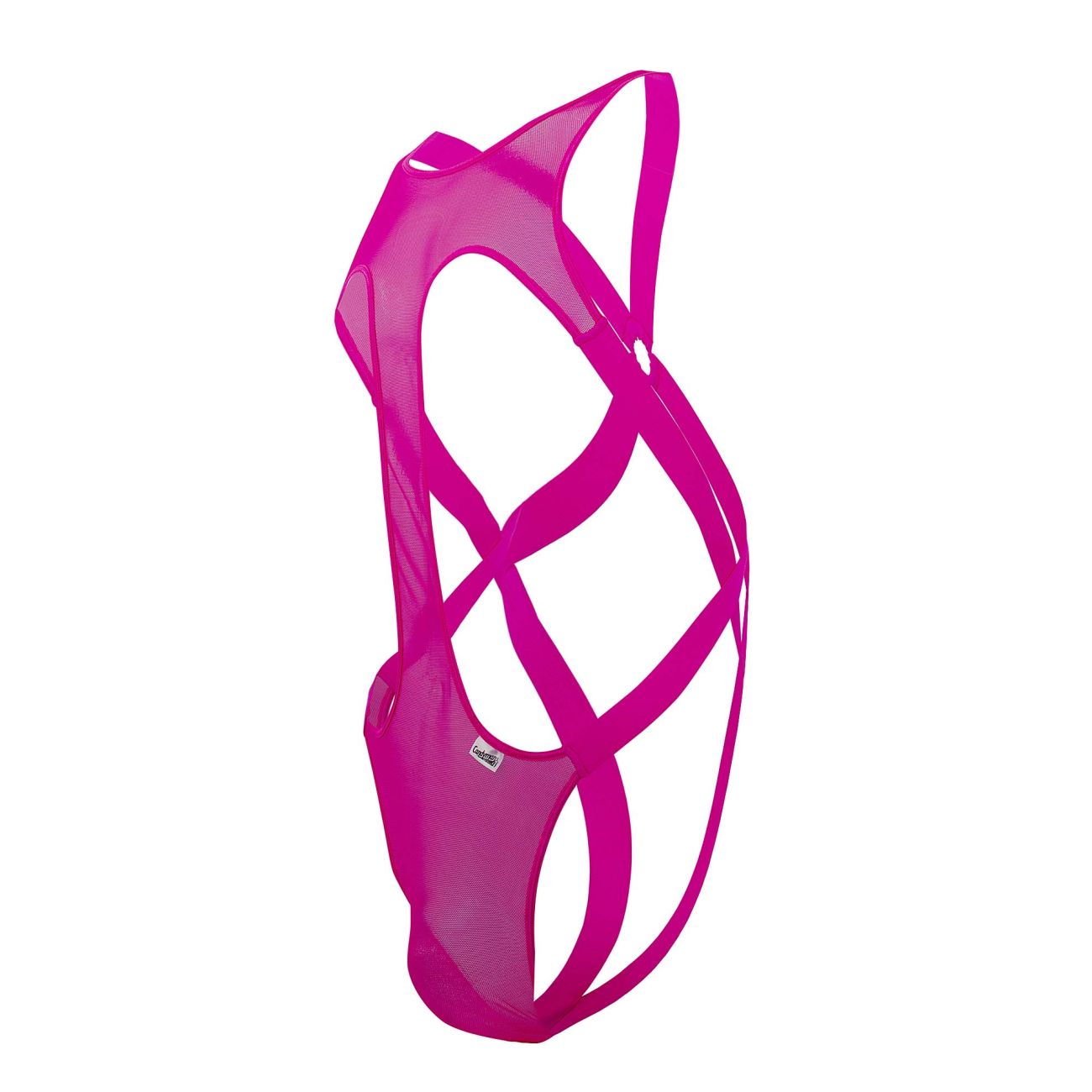 CandyMan 99643 Mesh Bodysuit Color Hot Pink - DealByEthan.gay loves CandyMan