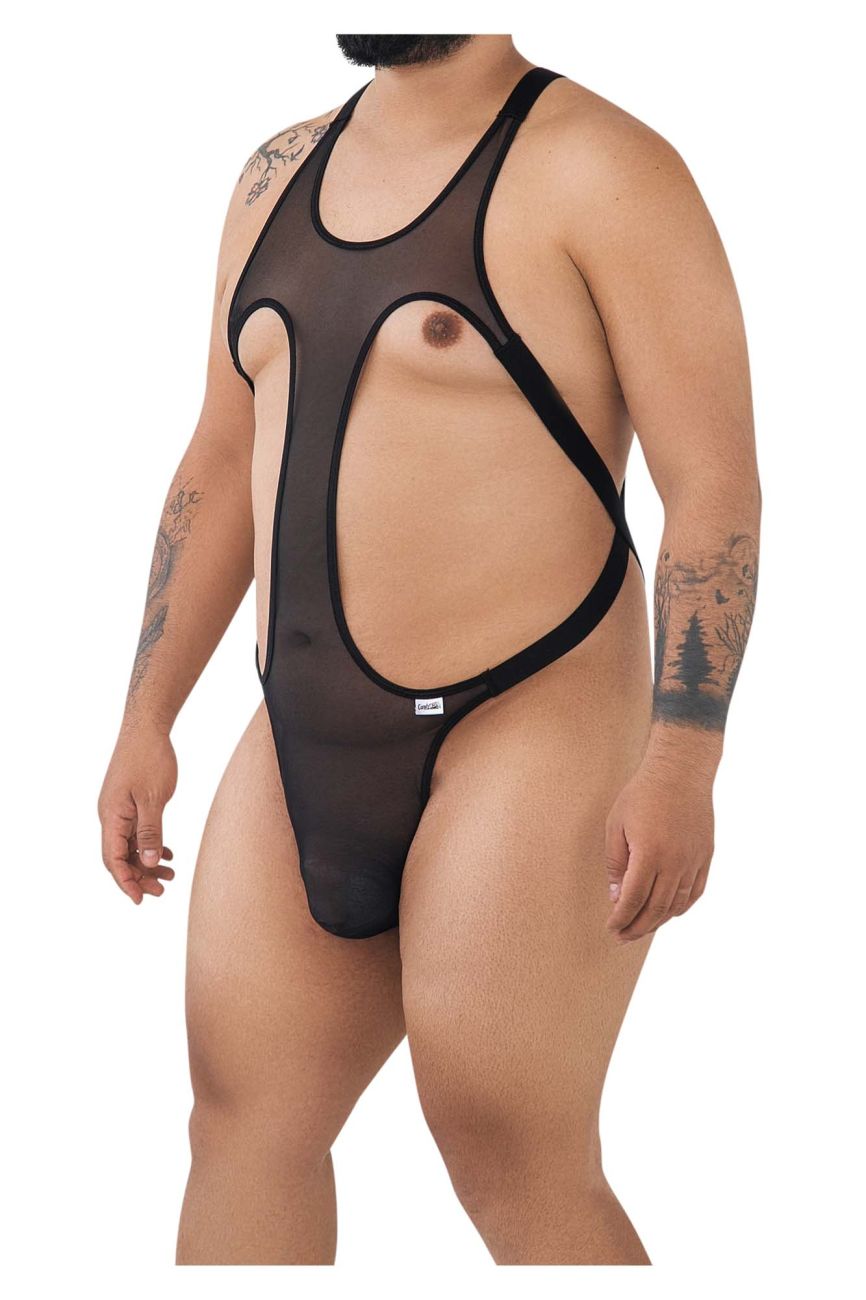 CandyMan 99643X Mesh Bodysuit Color Black - DealByEthan.gay loves CandyMan
