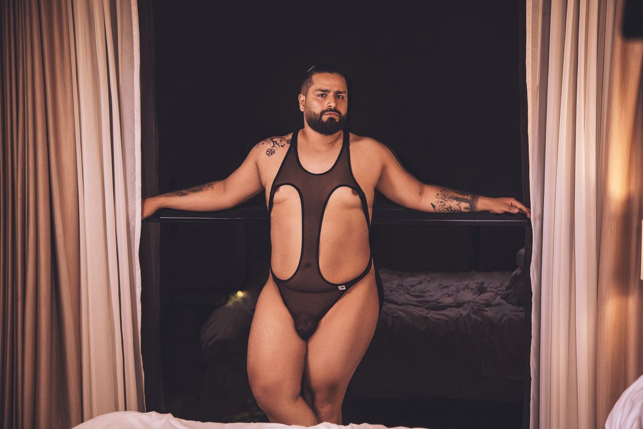 CandyMan 99643X Mesh Bodysuit Color Black - DealByEthan.gay loves CandyMan