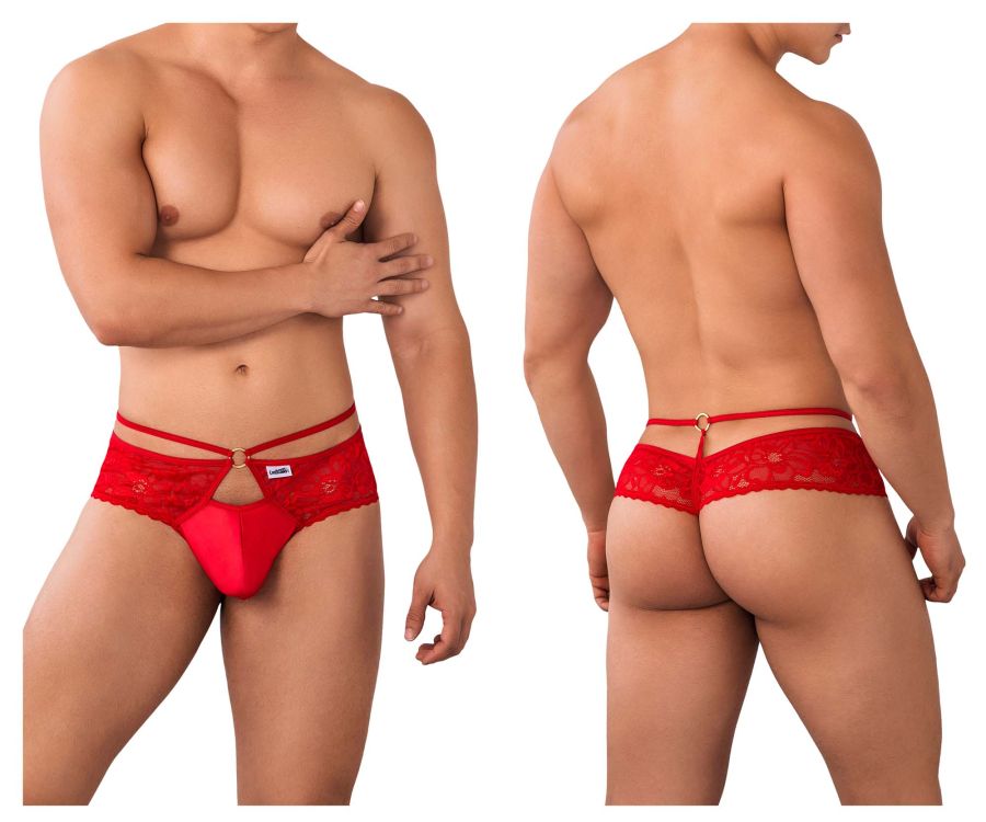 CandyMan 99647 Lace Thongs Color Red - DealByEthan.gay loves CandyMan