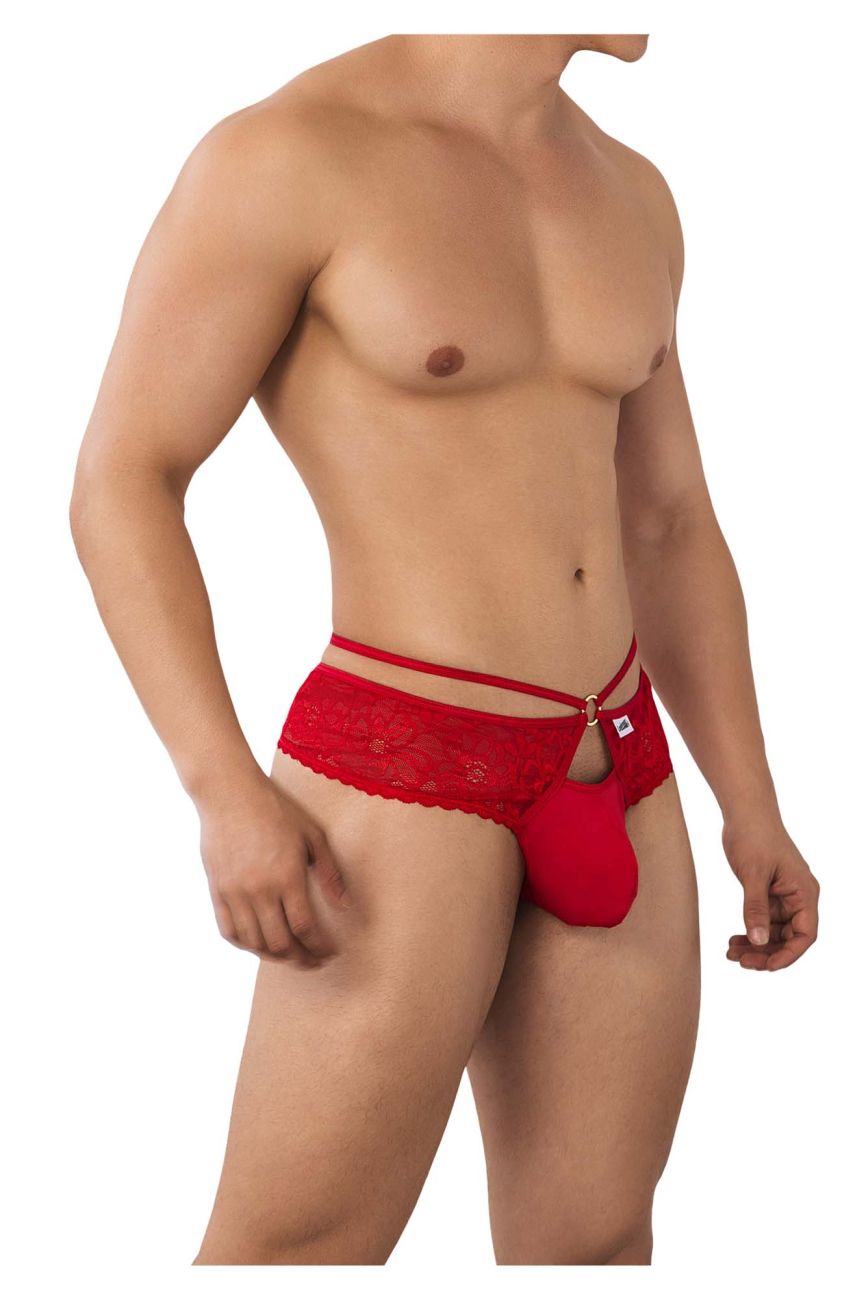 CandyMan 99647 Lace Thongs Color Red - DealByEthan.gay loves CandyMan