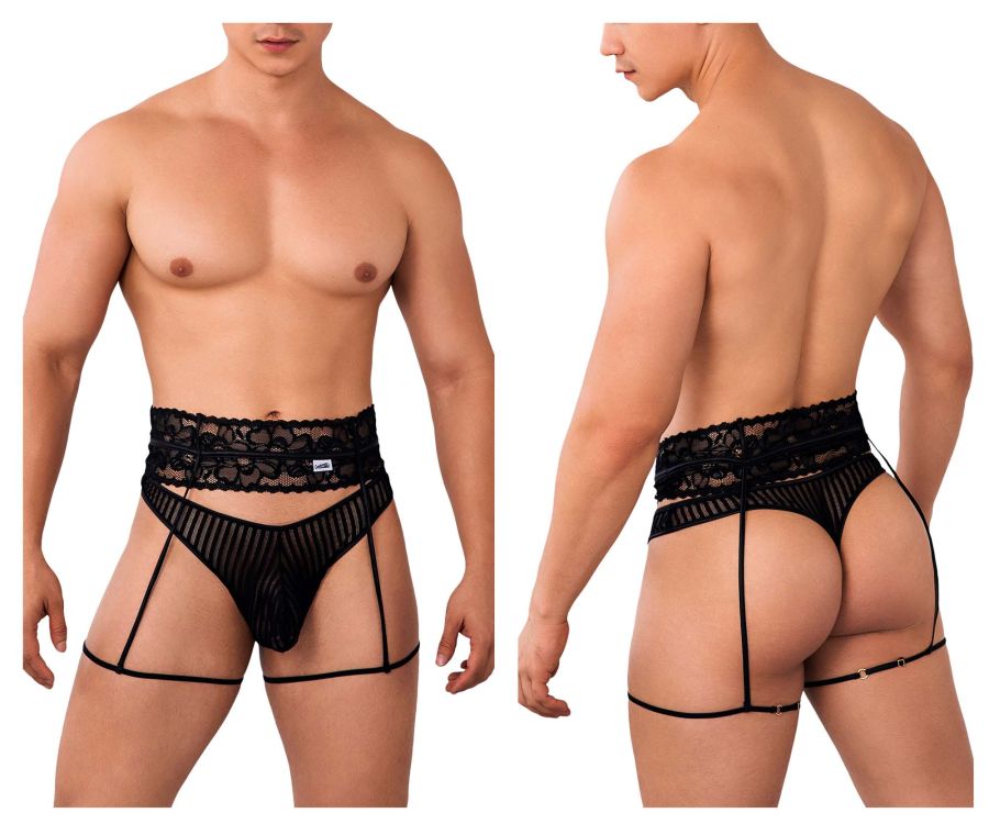 CandyMan 99648 Garter Thongs Color Black - DealByEthan.gay loves CandyMan