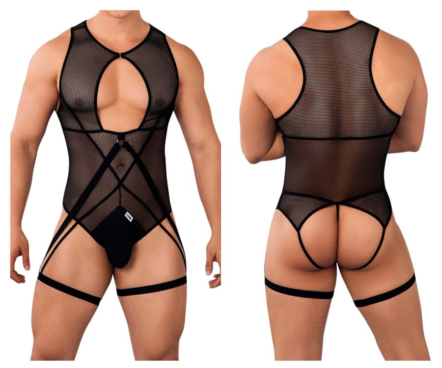 CandyMan 99650 Mesh Bodysuit Color Black - DealByEthan.gay loves CandyMan