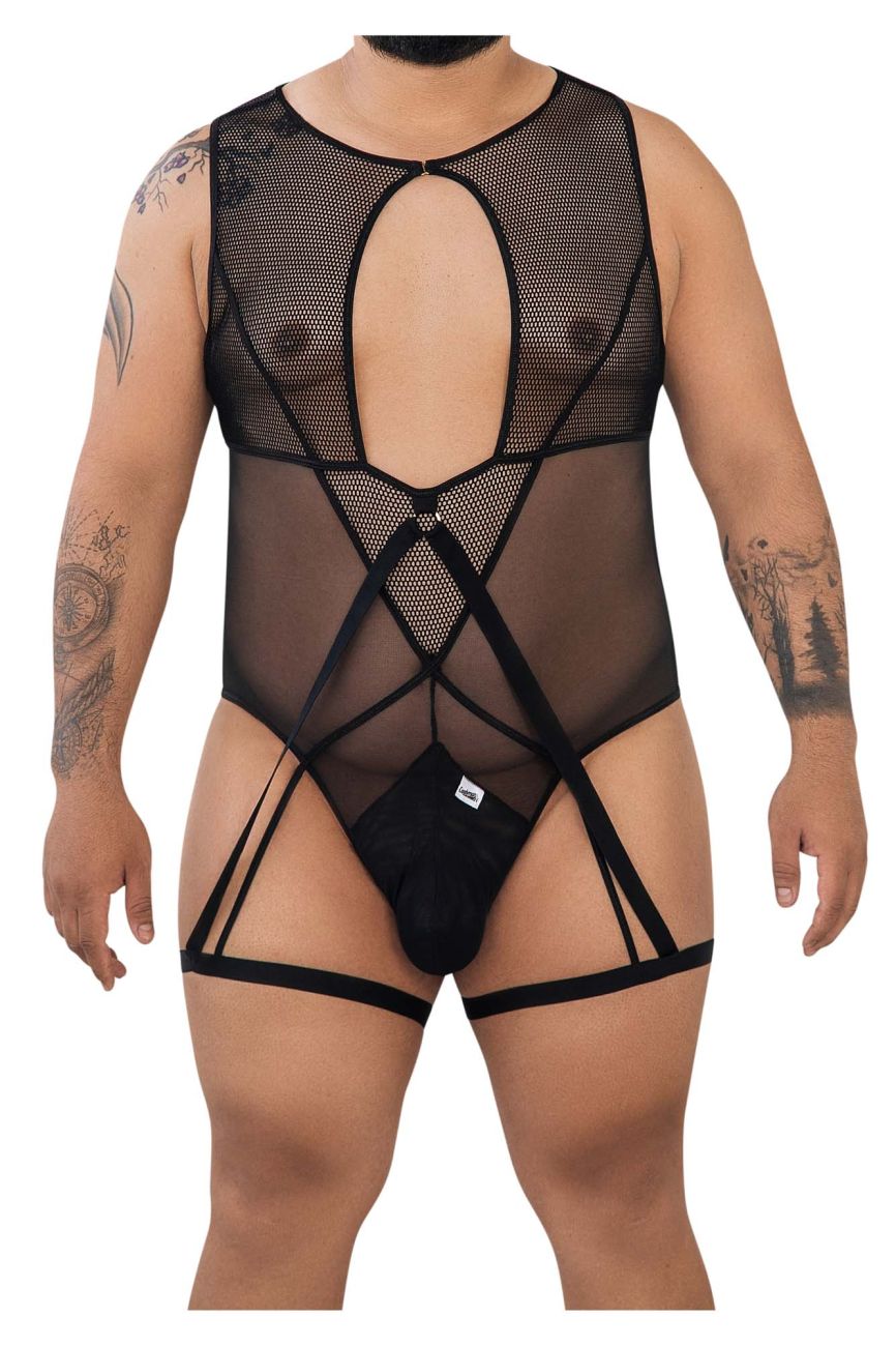 CandyMan 99650X Mesh Bodysuit Color Black - DealByEthan.gay loves CandyMan