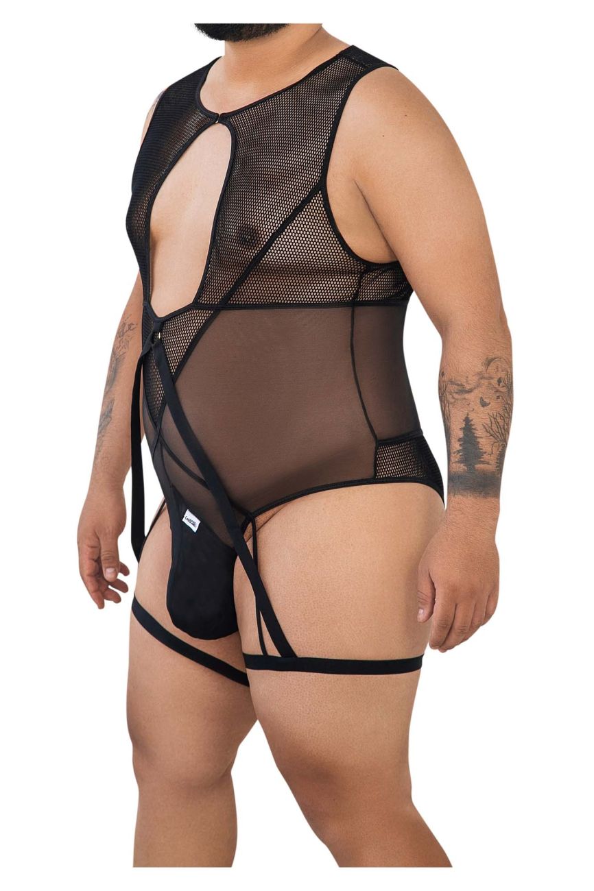 CandyMan 99650X Mesh Bodysuit Color Black - DealByEthan.gay loves CandyMan