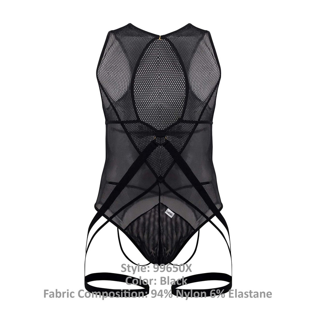 CandyMan 99650X Mesh Bodysuit Color Black - DealByEthan.gay loves CandyMan