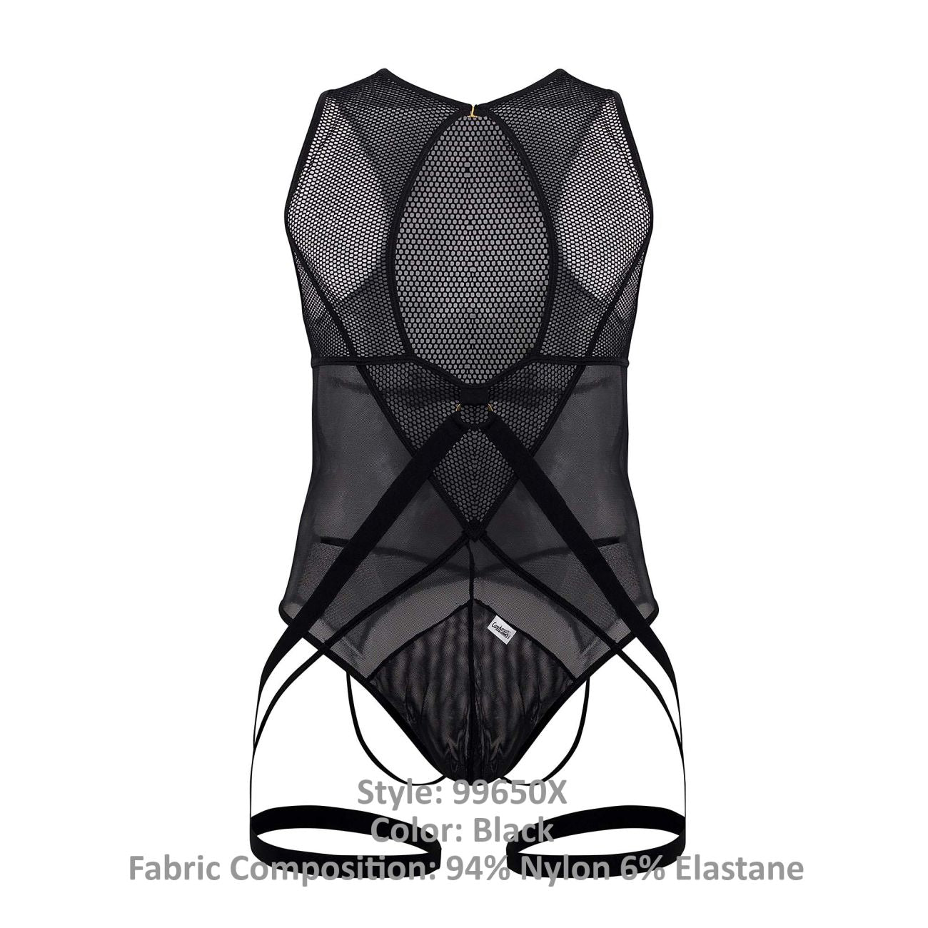 CandyMan 99650X Mesh Bodysuit Color Black - DealByEthan.gay loves CandyMan