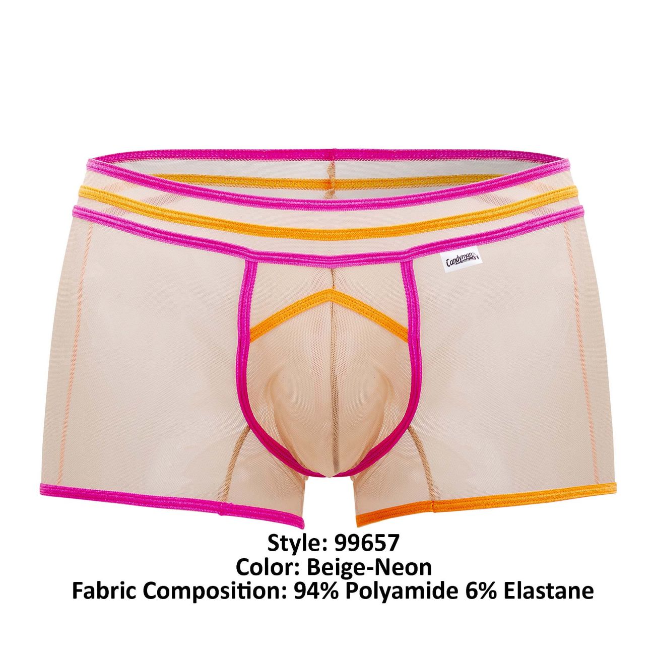 CandyMan 99657 Tulle Trunks Color Beige-Neon - DealByEthan.gay loves CandyMan