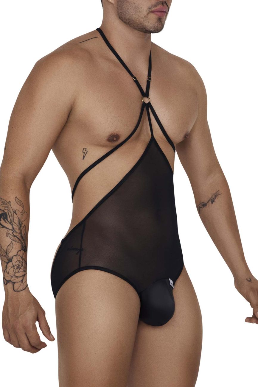 CandyMan 99662 Tulle Bodysuit Color Black - DealByEthan.gay loves CandyMan