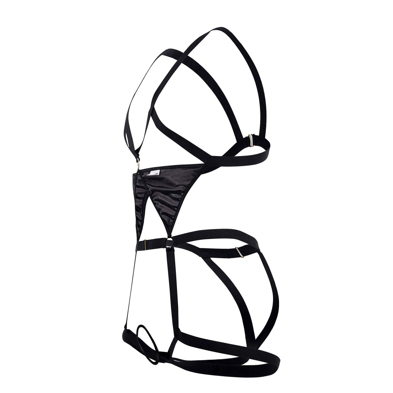 CandyMan 99665 Harness Bodysuit Color Black - DealByEthan.gay loves CandyMan