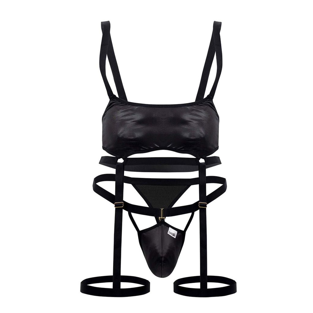 CandyMan 99667 Harness Bodysuit Color Black - DealByEthan.gay loves CandyMan