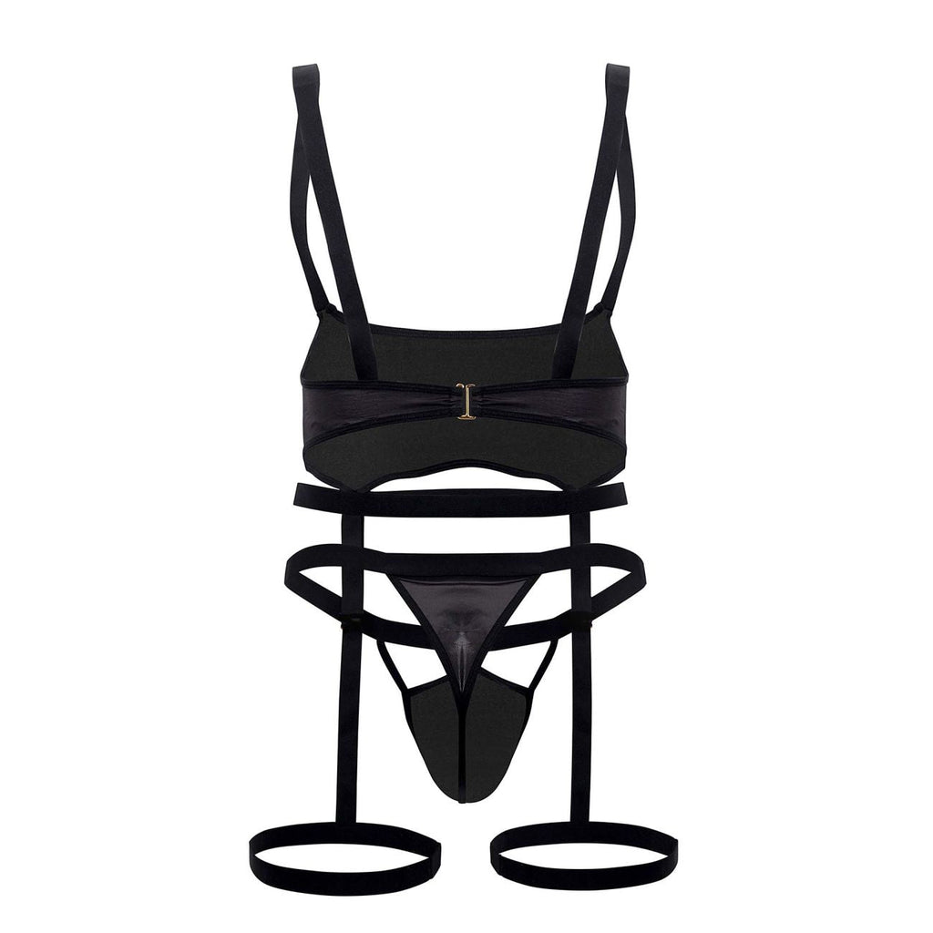 CandyMan 99667 Harness Bodysuit Color Black - DealByEthan.gay loves CandyMan