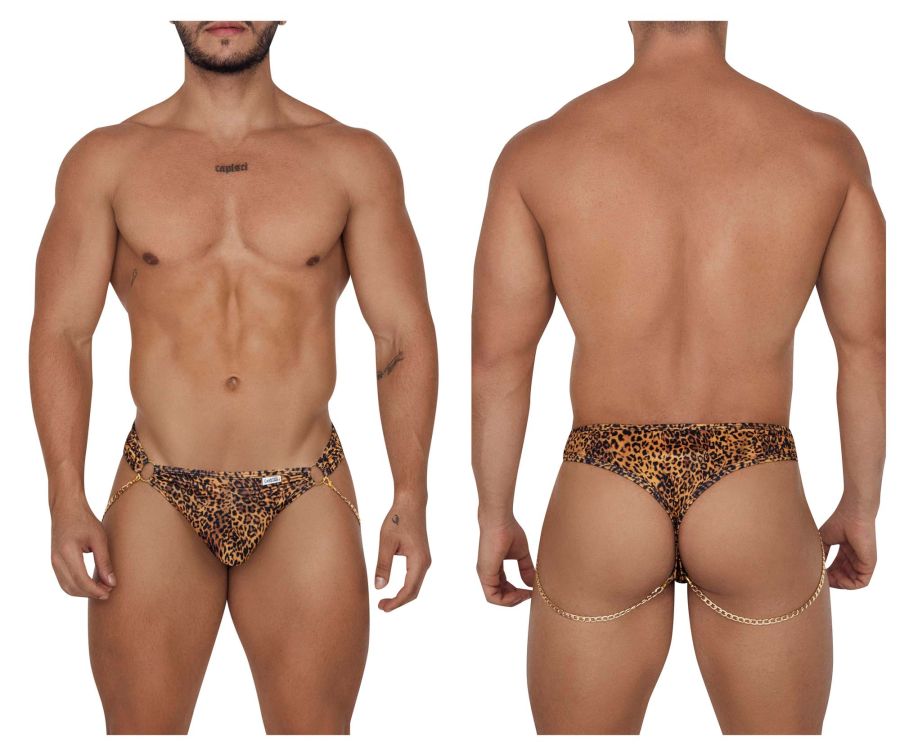 CandyMan 99669 Chain Thongs Color Animal Print - DealByEthan.gay loves CandyMan