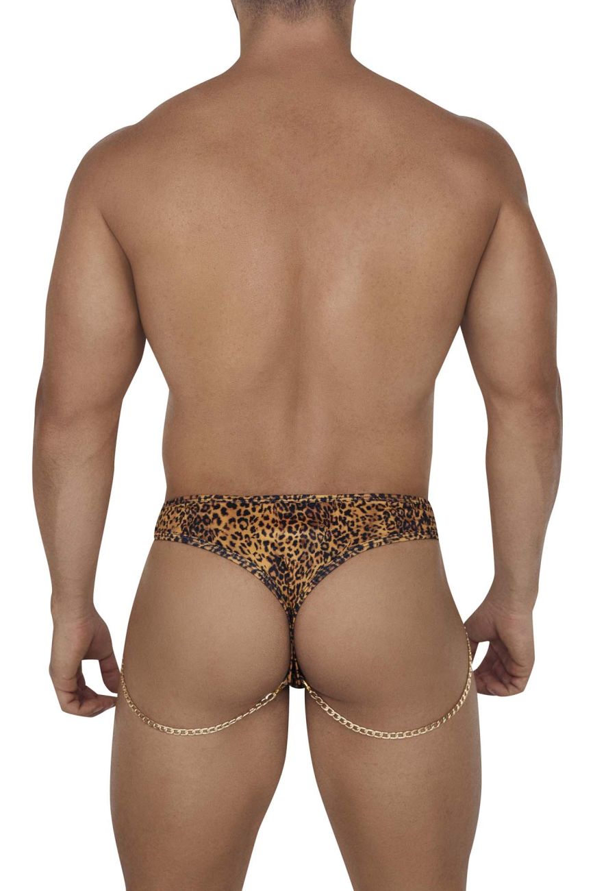 CandyMan 99669 Chain Thongs Color Animal Print - DealByEthan.gay loves CandyMan