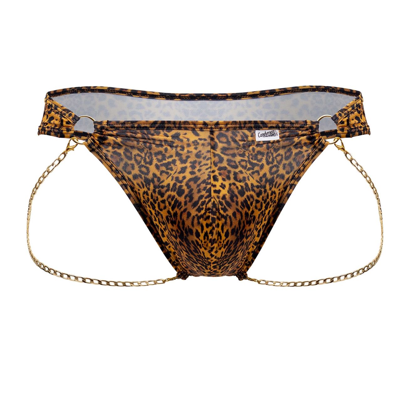 CandyMan 99669 Chain Thongs Color Animal Print - DealByEthan.gay loves CandyMan