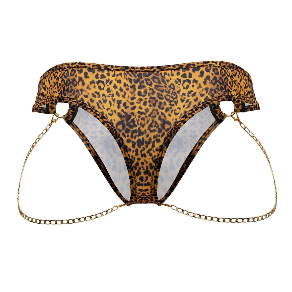 CandyMan 99669 Chain Thongs Color Animal Print - DealByEthan.gay loves CandyMan