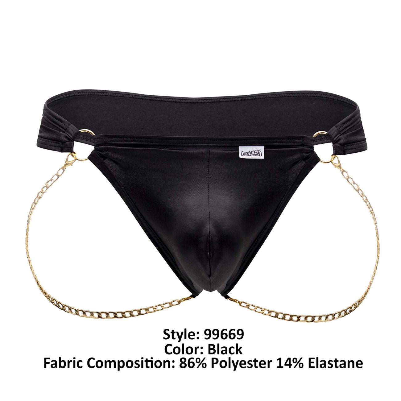CandyMan 99669 Chain Thongs Color Black - DealByEthan.gay loves CandyMan
