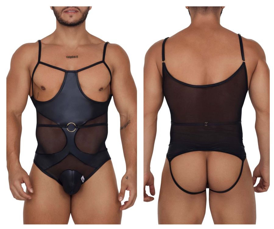 CandyMan 99670 Harness Bodysuit Color Black - DealByEthan.gay loves CandyMan