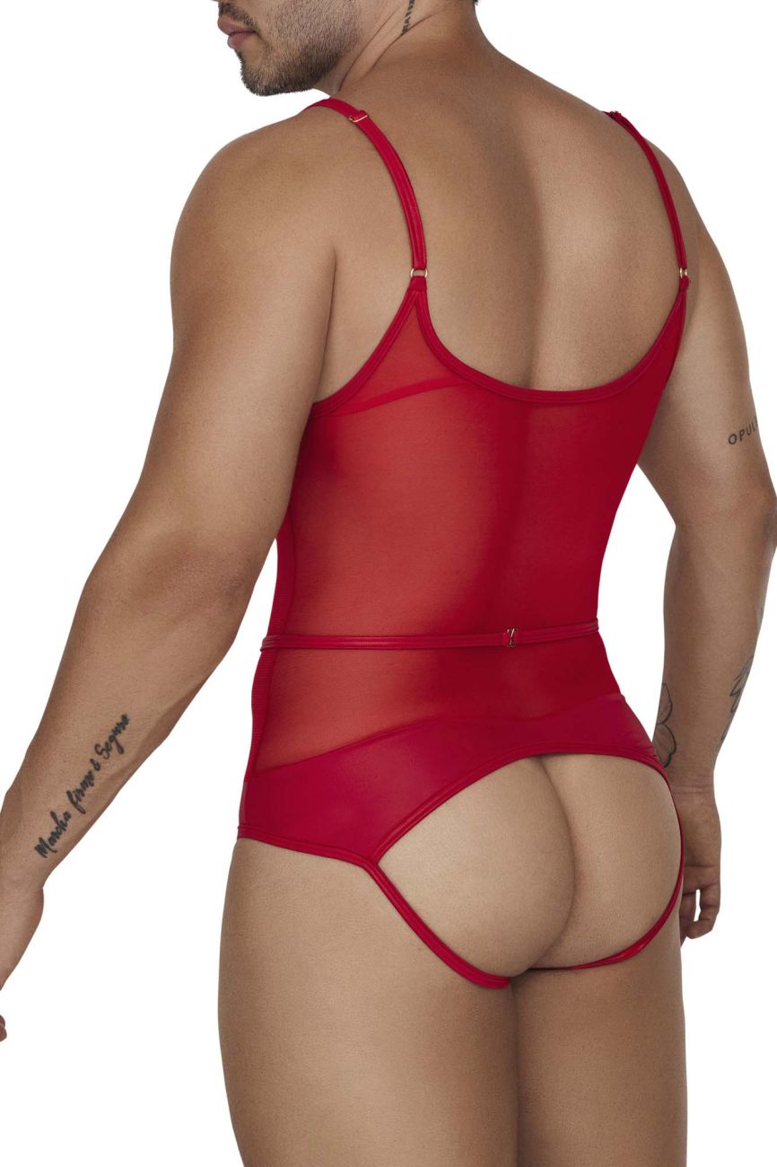CandyMan 99670 Harness Bodysuit Color Red - DealByEthan.gay loves CandyMan