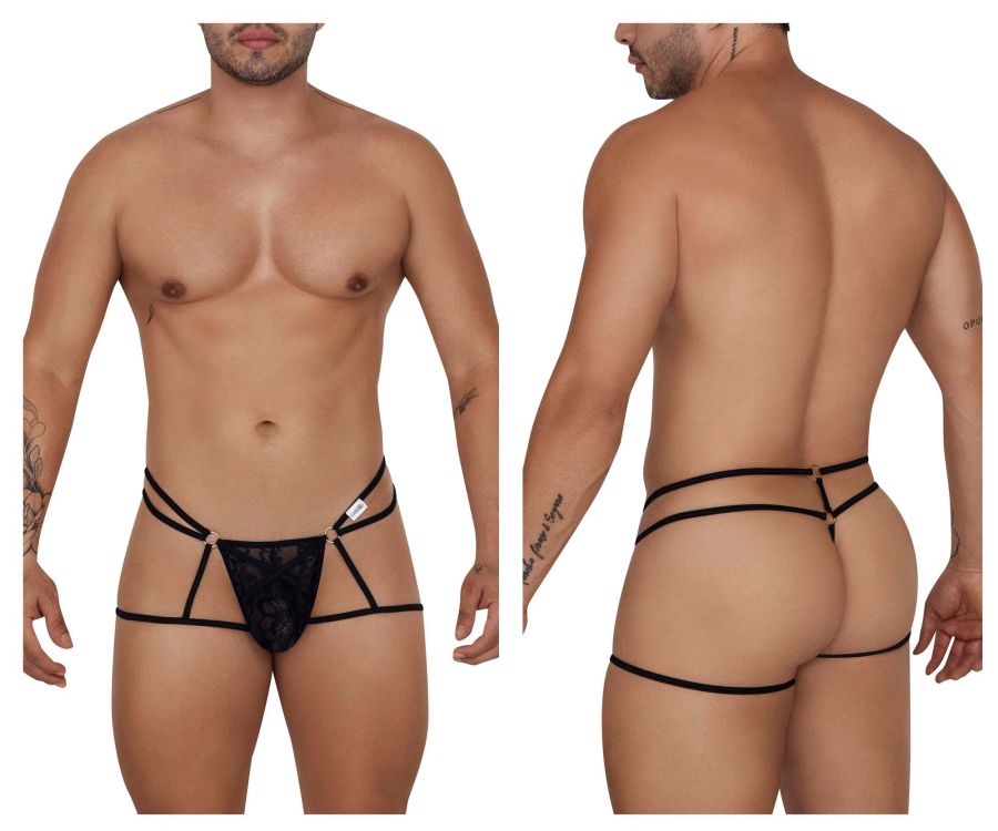 CandyMan 99671 Lace Jock Thongs Color Black - DealByEthan.gay loves CandyMan