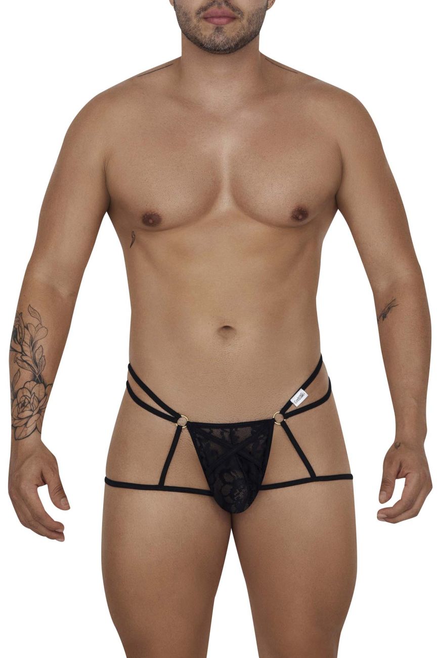 CandyMan 99671 Lace Jock Thongs Color Black - DealByEthan.gay loves CandyMan