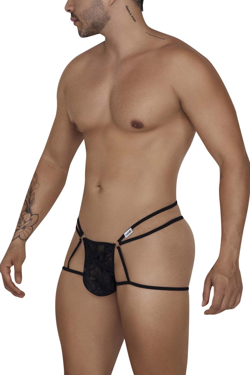 CandyMan 99671 Lace Jock Thongs Color Black - DealByEthan.gay loves CandyMan