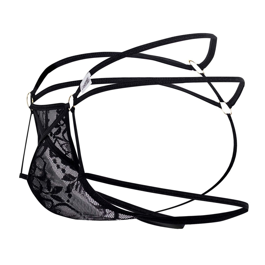CandyMan 99671 Lace Jock Thongs Color Black - DealByEthan.gay loves CandyMan